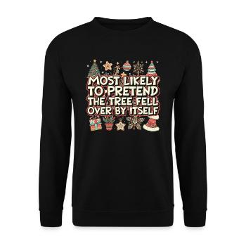 Noël Noël drôle dire humour drôle - Sweat-shirt Unisexe - noir - Devant - Alina (178cm) & Michal (187cm)