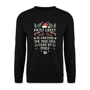 Noël Noël drôle dire humour drôle - Sweat-shirt Unisexe - noir - Devant - Alina (178cm) & Michal (187cm)