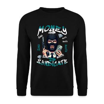Money Syndicate - Unisex Sweatshirt - black - Front - Alina (178cm) & Michal (187cm)