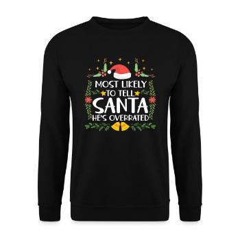 Noël Noël disant humour sarcasme drôle - Sweat-shirt Unisexe - noir - Devant - Alina (178cm) & Michal (187cm)
