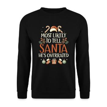 Noël Noël disant humour sarcasme drôle - Sweat-shirt Unisexe - noir - Devant - Alina (178cm) & Michal (187cm)