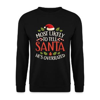 Noël Noël disant humour sarcasme drôle - Sweat-shirt Unisexe - noir - Devant - Alina (178cm) & Michal (187cm)