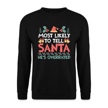 Noël Noël disant humour sarcasme drôle - Sweat-shirt Unisexe - noir - Devant - Alina (178cm) & Michal (187cm)