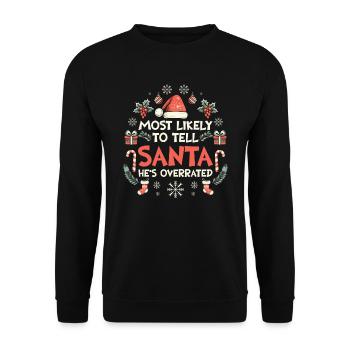 Noël Noël disant humour sarcasme drôle - Sweat-shirt Unisexe - noir - Devant - Alina (178cm) & Michal (187cm)
