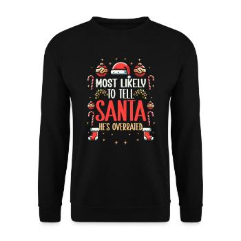 Noël Noël disant humour sarcasme drôle - Sweat-shirt Unisexe - noir - Devant - Alina (178cm) & Michal (187cm)