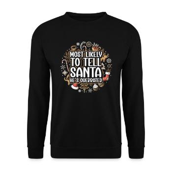 Noël Noël disant humour sarcasme drôle - Sweat-shirt Unisexe - noir - Devant - Alina (178cm) & Michal (187cm)