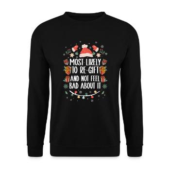 Noël Noël Dire Humour Sarcasme Drôle - Sweat-shirt Unisexe - noir - Devant - Alina (178cm) & Michal (187cm)