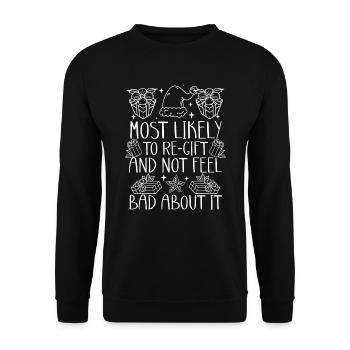 Xmas Christmas Saying Humor Sarcasm Funny - Unisex Sweatshirt - black - Front - Alina (178cm) & Michal (187cm)
