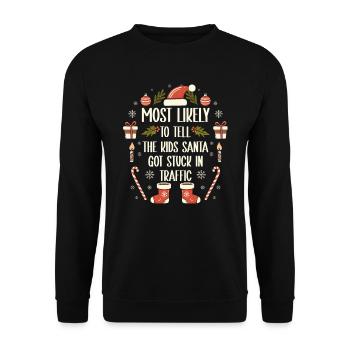 Noël Noël Dire Humour Sarcasme Drôle - Sweat-shirt Unisexe - noir - Devant - Alina (178cm) & Michal (187cm)