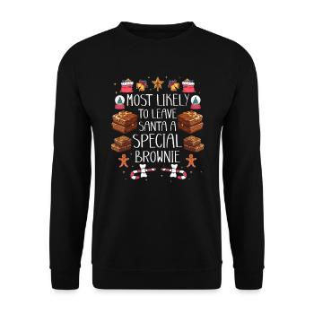 Xmas Christmas Saying Funny Christmas Bakery - Unisex Sweatshirt - black - Front - Alina (178cm) & Michal (187cm)