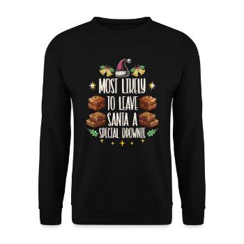 Xmas Christmas Saying Funny Christmas Bakery - Unisex Sweatshirt - black - Front - Alina (178cm) & Michal (187cm)