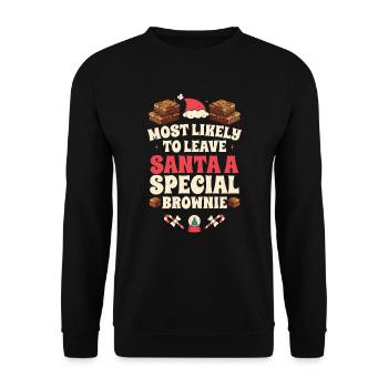 Xmas Christmas Saying Funny Christmas Bakery - Unisex Sweatshirt - black - Front - Alina (178cm) & Michal (187cm)