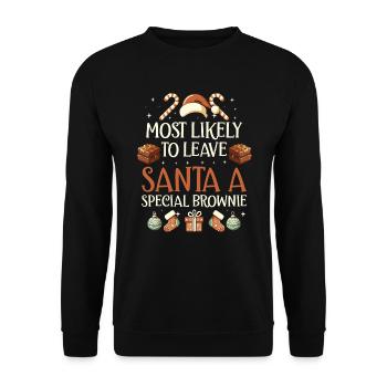 Xmas Christmas Saying Funny Christmas Bakery - Unisex Sweatshirt - black - Front - Alina (178cm) & Michal (187cm)