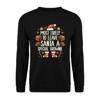 Xmas Christmas Saying Funny Christmas Bakery - Unisex Sweatshirt - black - Front - Alina (178cm) & Michal (187cm)