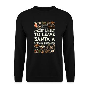 Xmas Christmas Saying Funny Christmas Bakery - Unisex Sweatshirt - black - Front - Alina (178cm) & Michal (187cm)