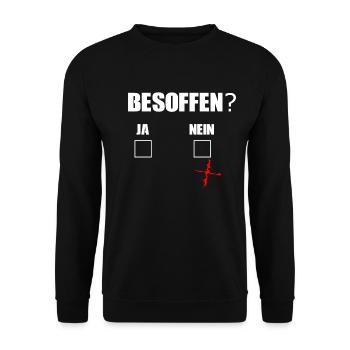 Sprüche Alkohol Urlaub Malle Fun Bier Humor Saufen - Unisex Pullover - Schwarz - Vorne - Alina (178cm) & Michal (187cm)