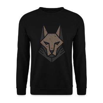 Anubis gift, jackal wild dog dog animal - Unisex Sweatshirt - black - Front - Alina (178cm) & Michal (187cm)