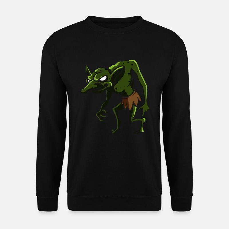 Fieser Kobold, geschenk troll fabelwesen mystisch - Unisex Pullover - Schwarz