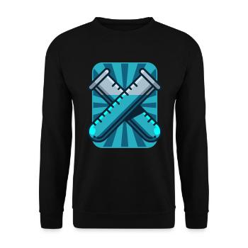 Tubes à essai, laboratoire de chimie en cadeau - Sweat-shirt Unisexe - noir - Devant - Alina (178cm) & Michal (187cm)
