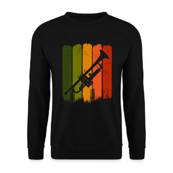 Trompete, geschenk musik blasmusik blaskapelle - Unisex Pullover - Schwarz - Vorne - Alina (178cm) & Michal (187cm)