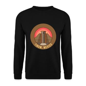 Tinum, mexiko chichen itza südamerika - Unisex Pullover - Schwarz - Vorne - Alina (178cm) & Michal (187cm)