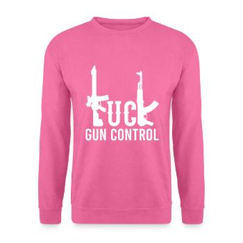 Fuck Gun Control, mitrailleuse d'armes - Sweat-shirt Unisexe - rose - Devant