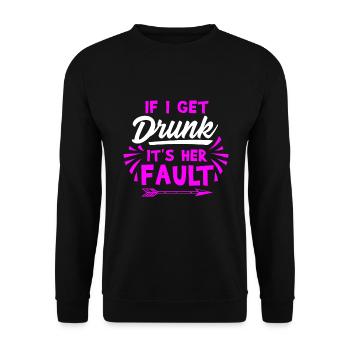 Culpabilité ivre, cadeau alcool ivre - Sweat-shirt Unisexe - noir - Devant - Alina (178cm) & Michal (187cm)