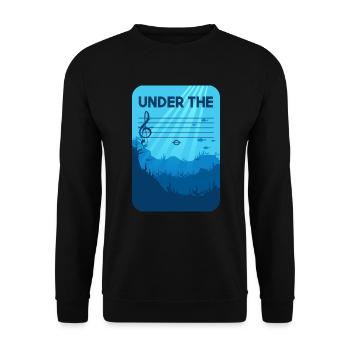 Under The C, musician joke notes classical music - Unisex Sweatshirt - black - Front - Alina (178cm) & Michal (187cm)