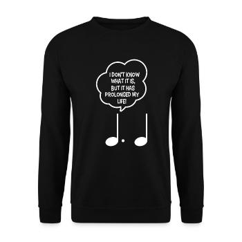Note en pointillé, blague musicien musique classique - Sweat-shirt Unisexe - noir - Devant - Alina (178cm) & Michal (187cm)