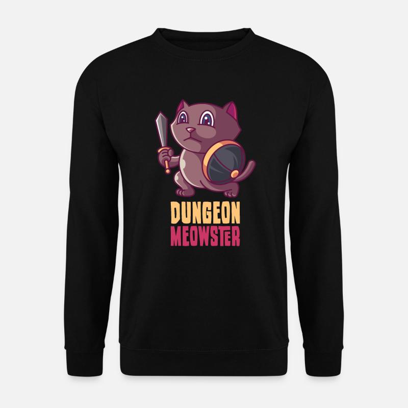 Dungeon Meowster, katze rpg game geschenk - Unisex Pullover - Schwarz