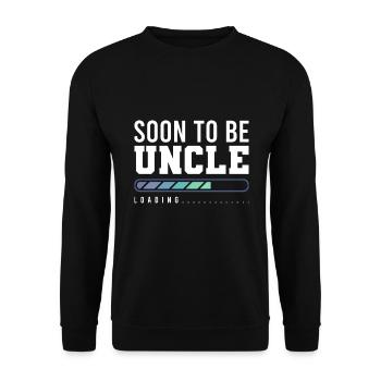 Uncle loading bar, gift baby pregnancy - Unisex Sweatshirt - black - Front - Alina (178cm) & Michal (187cm)