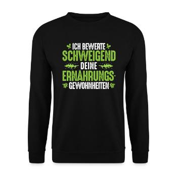 Ernährungsberater Ernährungsberatung Diätassistent - Unisex Pullover - Schwarz - Vorne - Alina (178cm) & Michal (187cm)