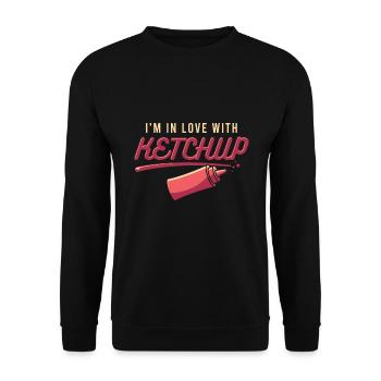Amoureux du ketchup - Sweat-shirt Unisexe - noir - Devant - Alina (178cm) & Michal (187cm)