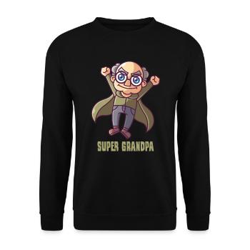 Super grand-père, héros de super-héros de grand-père - Sweat-shirt Unisexe - noir - Devant - Alina (178cm) & Michal (187cm)