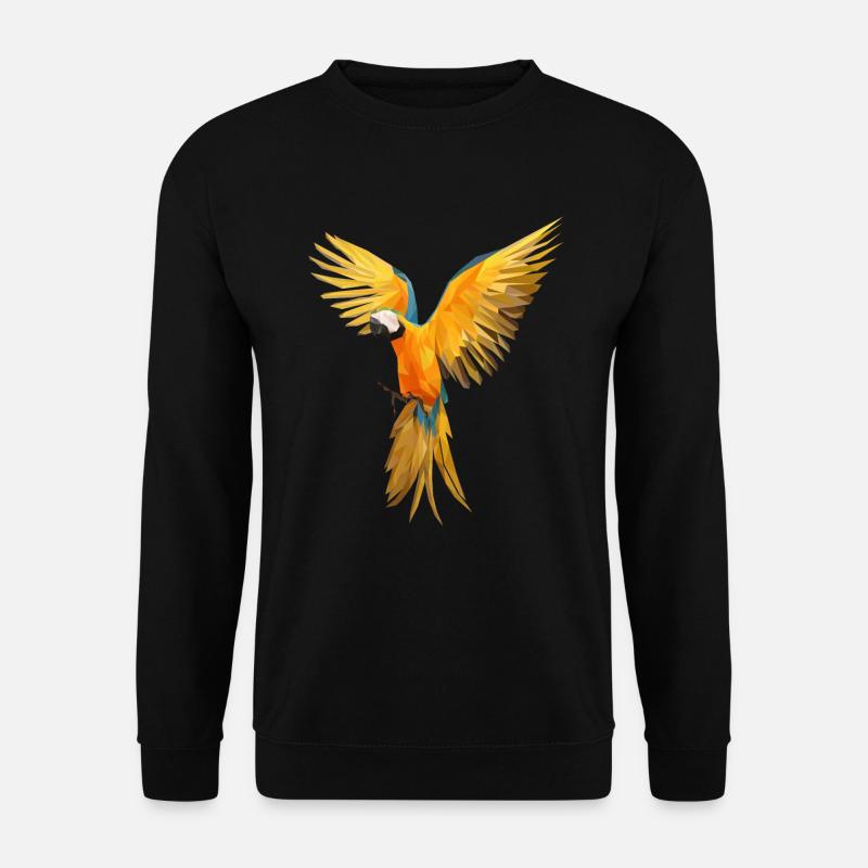 Parrot low poly - Unisex Sweatshirt - black