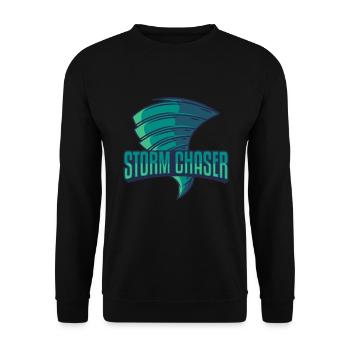 Storm Chaser, sturmjäger tornado gewitter geschenk - Unisex Pullover - Schwarz - Vorne - Alina (178cm) & Michal (187cm)