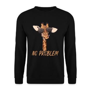 Giraffe Giraffen Giraffe Liebhaber lustige Geschen - Unisex Pullover - Schwarz - Vorne - Alina (178cm) & Michal (187cm)