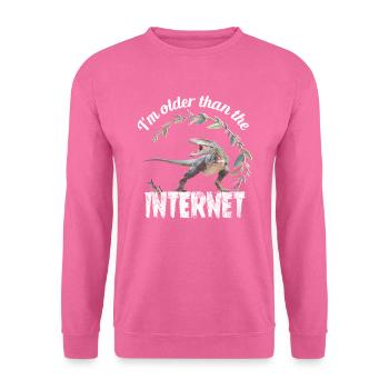 I’m older than the Internet + Dinosaur retro - Unisex Pullover - Pink - Vorne