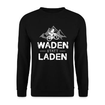 Fahrradfahrer Waden Statt Laden Fahrrad - Unisex Pullover - Schwarz - Vorne - Alina (178cm) & Michal (187cm)
