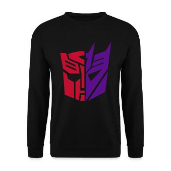 Transformers Autobots Vs. Decepticons - Unisex Sweatshirt - black - Front - Alina (178cm) & Michal (187cm)