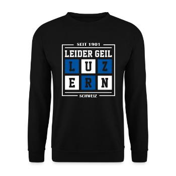 Luzern - Unisex Pullover - Schwarz - Vorne - Alina (178cm) & Michal (187cm)