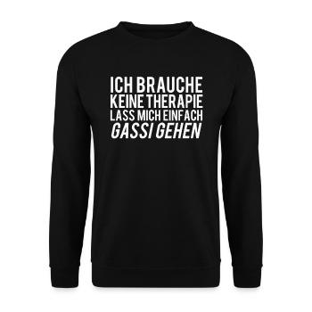 Walk dog saying - Unisex Sweatshirt - black - Front - Alina (178cm) & Michal (187cm)