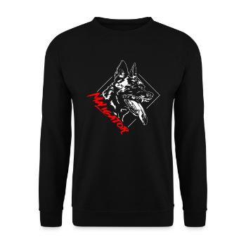 BELGIAN MALINOIS Dog Sport Wilsigns Maligator - Unisex Sweatshirt - black - Front - Alina (178cm) & Michal (187cm)