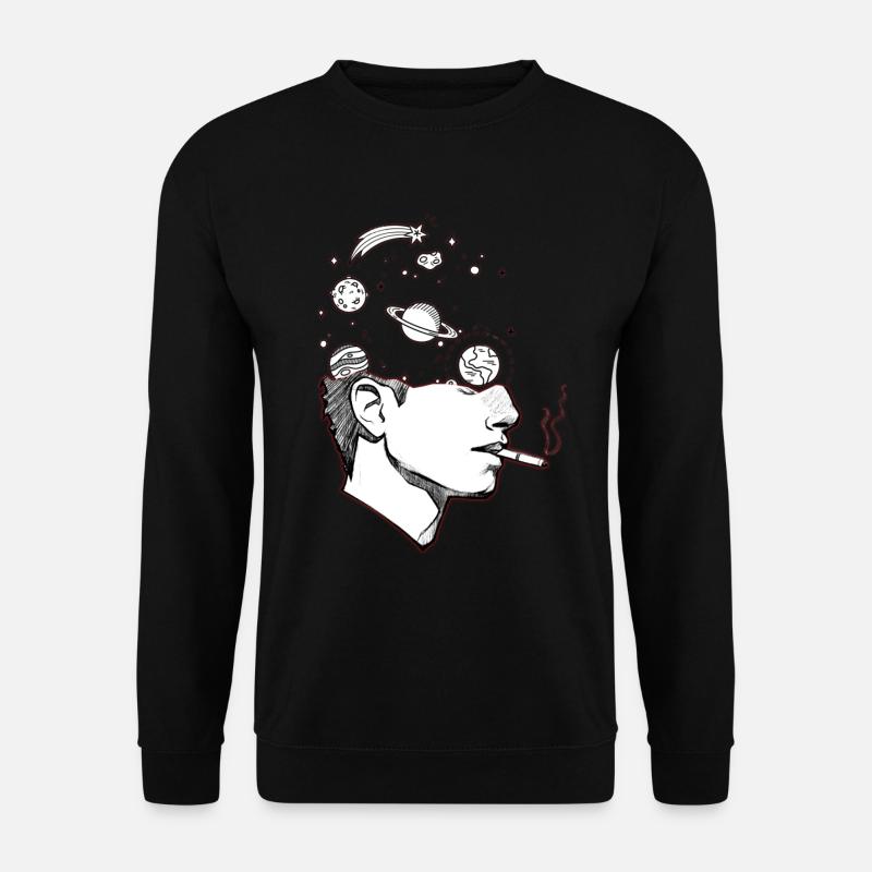 Space in a Man - Unisex Pullover - Schwarz