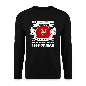 Isle of Man Flagge Triskele Flag of Isle of Man - Unisex Pullover - Schwarz - Vorne - Alina (178cm) & Michal (187cm)