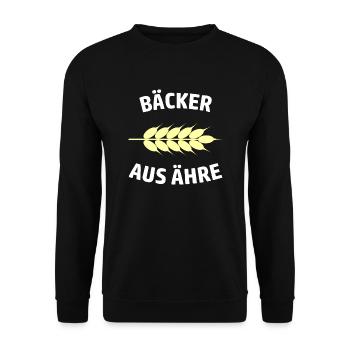 Bäcker aus Ähre - Unisex Pullover - Schwarz - Vorne - Alina (178cm) & Michal (187cm)