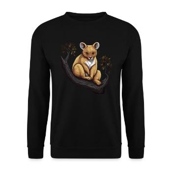 Tree Kangaroo Baby Kangaroo Marsupial Kangaroo - Unisex Sweatshirt - black - Front - Alina (178cm) & Michal (187cm)
