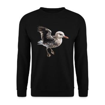Baby Seagull Seabird - Unisex Sweatshirt - black - Front - Alina (178cm) & Michal (187cm)
