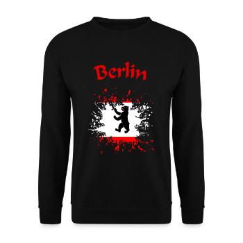 Berlin - Unisex Pullover - Schwarz - Vorne - Alina (178cm) & Michal (187cm)