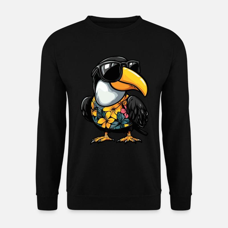 Toucan Bird Comic Funny Summer - Unisex Sweatshirt - black